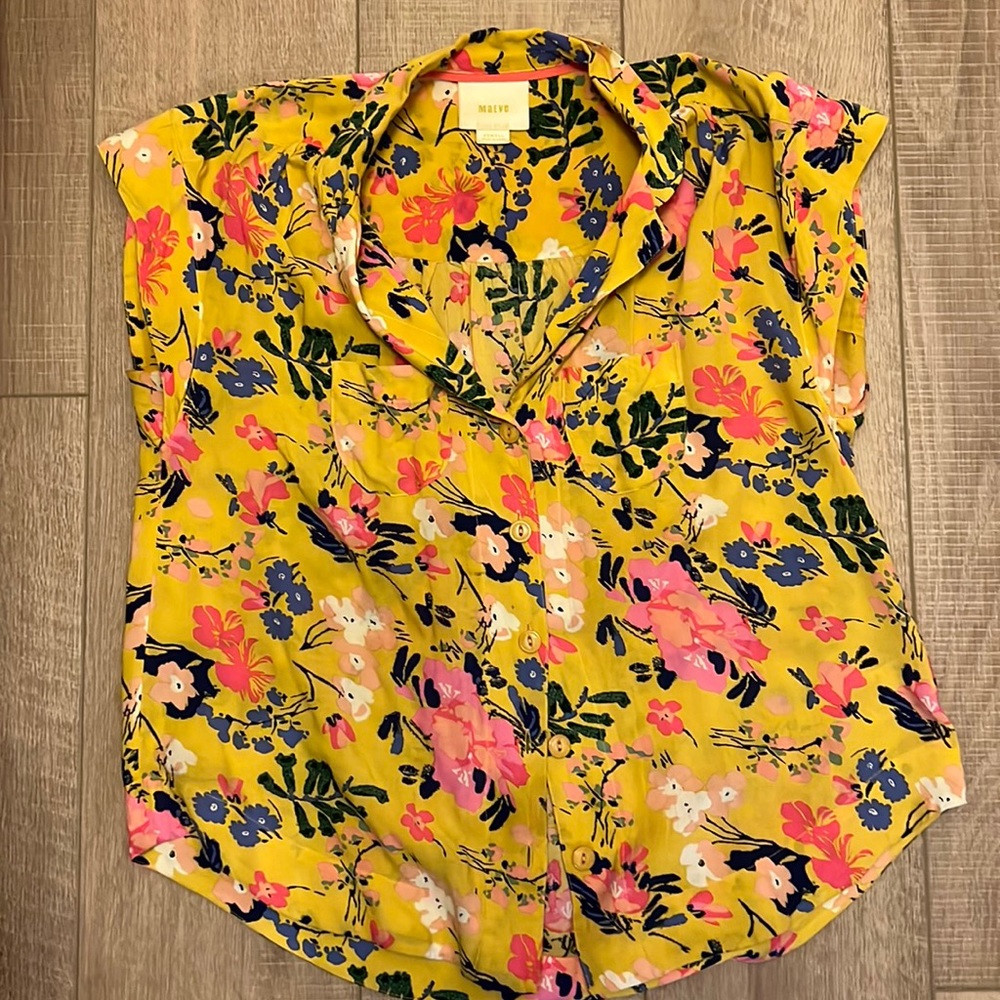 Anthropologie Maeve short sleeve blouse